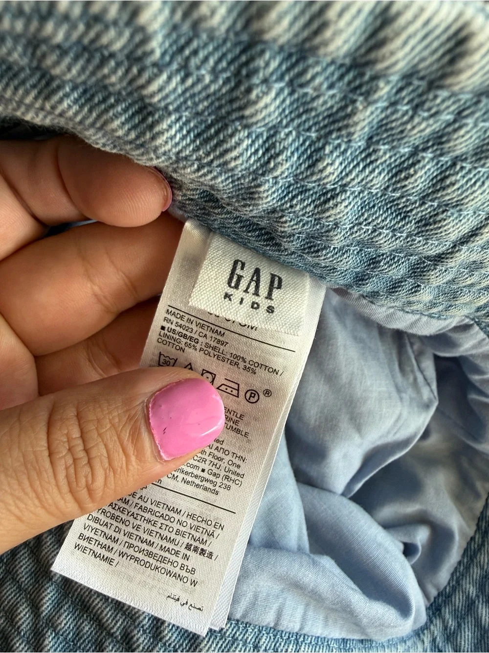 2 GAP Kids Bucket Hat - Pink and Light Blue
